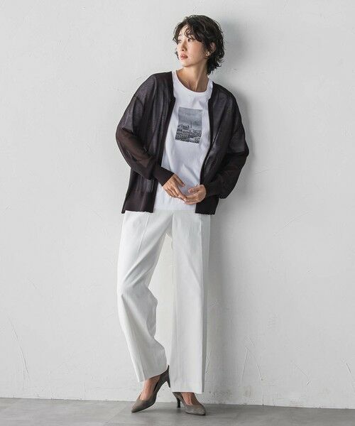 la.f... / ラ・エフ カーディガン・ボレロ | シアーシャイニーニットブルゾン | 詳細8