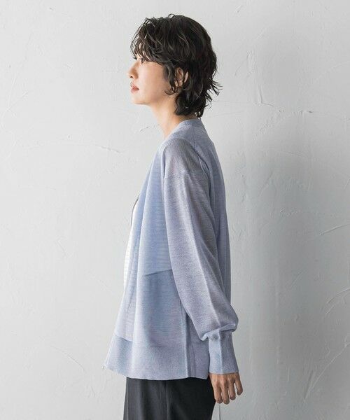 la.f... / ラ・エフ カーディガン・ボレロ | シアーシャイニーニットブルゾン | 詳細20