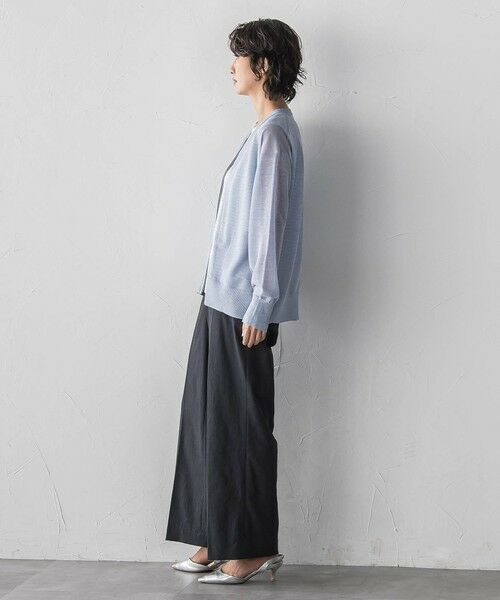 la.f... / ラ・エフ カーディガン・ボレロ | シアーシャイニーニットブルゾン | 詳細23