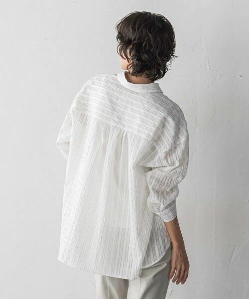 la.f... / ラ・エフ シャツ・ブラウス | シアーサッカーストライプシャツ | 詳細4