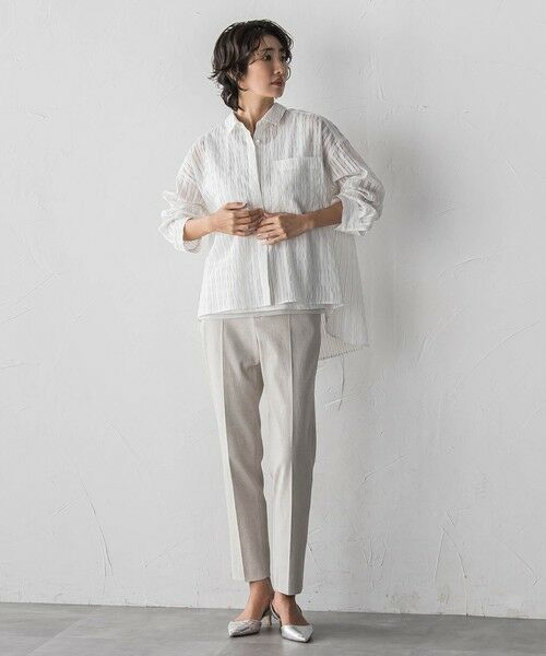 la.f... / ラ・エフ シャツ・ブラウス | シアーサッカーストライプシャツ | 詳細6