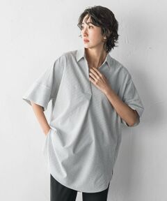 la.f... / ラ・エフ シャツ・ブラウス | 【WEB限定】ストライプサッカーチュニックシャツ