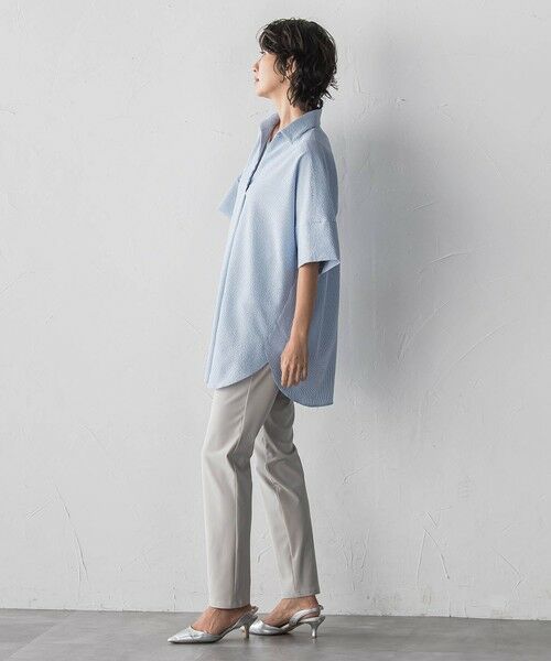 la.f... / ラ・エフ シャツ・ブラウス | 【WEB限定】ストライプサッカーチュニックシャツ | 詳細10