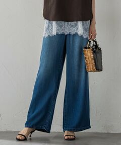 la.f... / ラ・エフ その他パンツ | ドレープシルクデニムパンツ