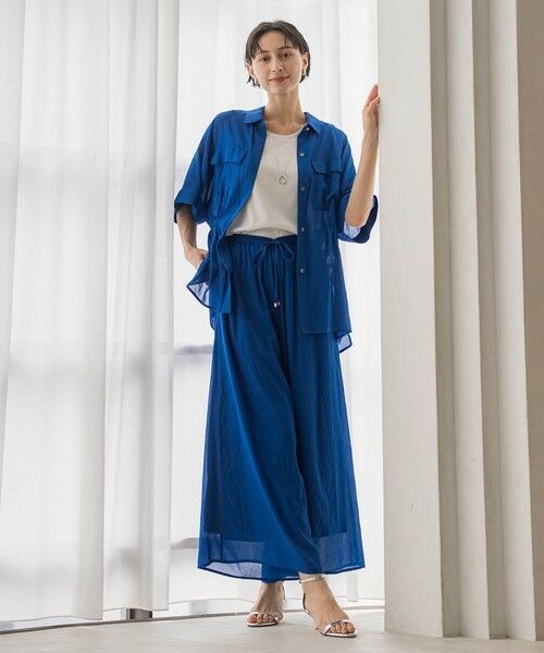 la.f... / ラ・エフ その他パンツ | リネンライクシアーボイルワイドパンツ | 詳細25