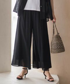 la.f... / ラ・エフ その他パンツ | リネンライクシアーボイルワイドパンツ