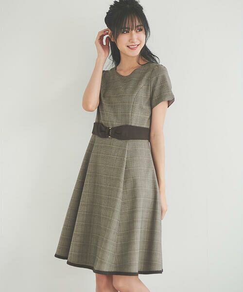 セール グレンチェックバイカラーワンピース ロング マキシ丈ワンピース Laisse Passe レッセパッセ ファッション通販 タカシマヤファッションスクエア