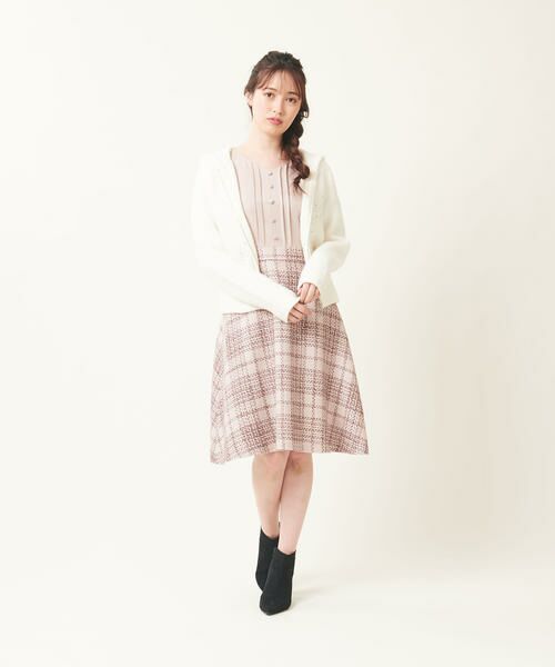 セール チェックツィードコンビワンピース ロング マキシ丈ワンピース Laisse Passe レッセパッセ ファッション通販 タカシマヤファッションスクエア