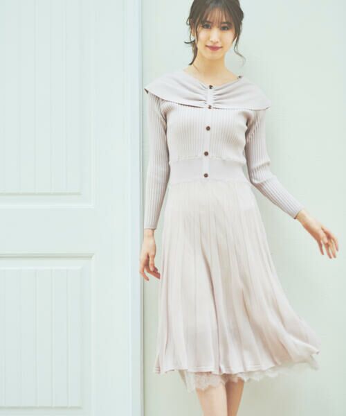 セール シアーニットオフショルダーワンピース ロング マキシ丈ワンピース Laisse Passe レッセパッセ ファッション通販 タカシマヤファッションスクエア