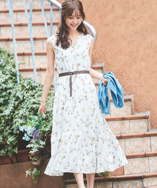 セール フラワープリントロングワンピース ロング マキシ丈ワンピース Laisse Passe レッセパッセ ファッション通販 タカシマヤファッションスクエア