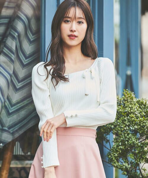 セール サイドリボンパワーショルダーニット ニット セーター Laisse Passe レッセパッセ ファッション通販 タカシマヤファッション スクエア