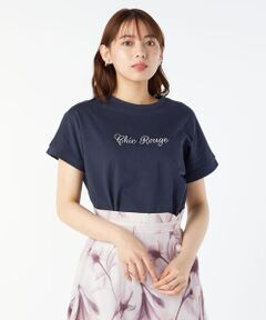 ロゴ刺繍Tシャツ