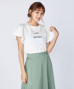 ラッフルスリーブTシャツ