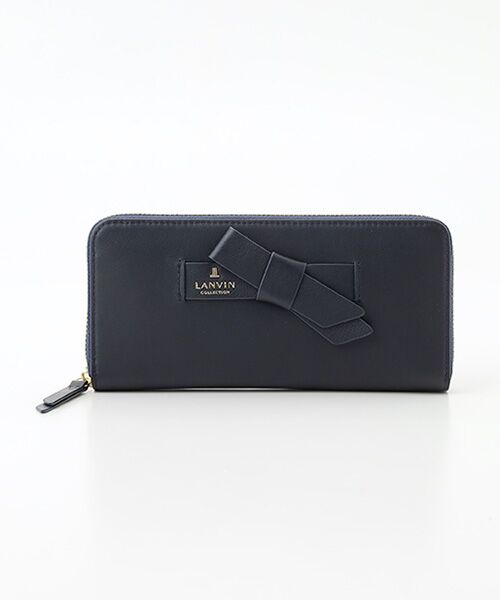 LANVIN COLLECTION(バッグ・財布小物) / ランバンコレクション(バッグ・サイフコモノ) 財布・コインケース・マネークリップ | 【ラペリパース】ラウンドファスナー長財布（ミッドナイトブルー）