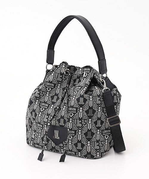 LANVIN COLLECTION(バッグ・財布小物)/ランバンコレクション(バッグ・サイフコモノ) 【135周年企画バッグ サン トレント サンク 】 巾着型2WAYバッグ ブラック F LANVIN COLLECTION(バッグ・財布小物)/ランバンコレクション(バッグ・サイフコモノ) 【135周年企画バッグ サン トレント サンク 】 巾着型2WAYバッグ ブラック F