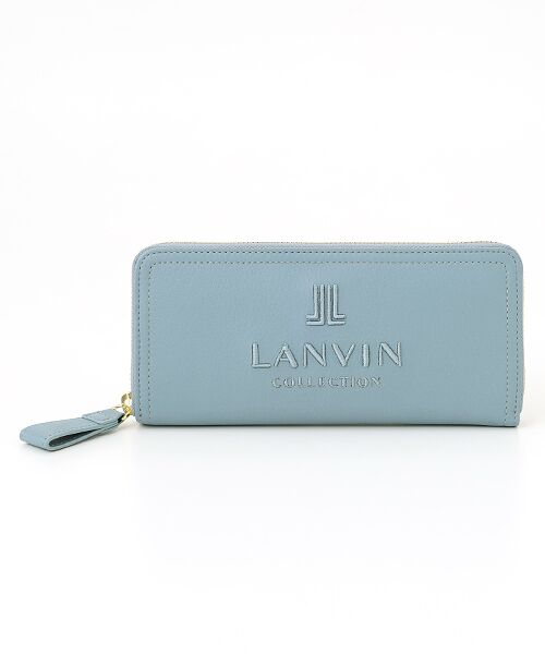 LANVIN COLLECTION(バッグ・財布小物)/ランバンコレクション(バッグ・サイフコモノ) 【ルルヴェパース】 ラウンドファスナー長財布 アイスブルー F LANVIN COLLECTION(バッグ・財布小物)/ランバンコレクション(バッグ・サイフコモノ) 【ルルヴェパース】 ラウンドファスナー長財布 アイスブルー F