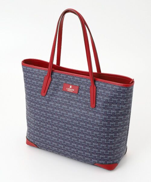 LANVIN COLLECTION(バッグ・財布小物)/ランバンコレクション(バッグ・サイフコモノ) 【フェリア】 トートバッグ ネイビー/レッド F LANVIN COLLECTION(バッグ・財布小物)/ランバンコレクション(バッグ・サイフコモノ) 【フェリア】 トートバッグ ネイビー/レッド F