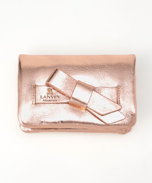LANVIN COLLECTION(バッグ・財布小物)/ランバンコレクション(バッグ・サイフコモノ) 【ラペリリュクスパース】 二つ折りBOX財布 シャンパン F LANVIN COLLECTION(バッグ・財布小物)/ランバンコレクション(バッグ・サイフコモノ) 【ラペリリュクスパース】 二つ折りBOX財布 シャンパン F