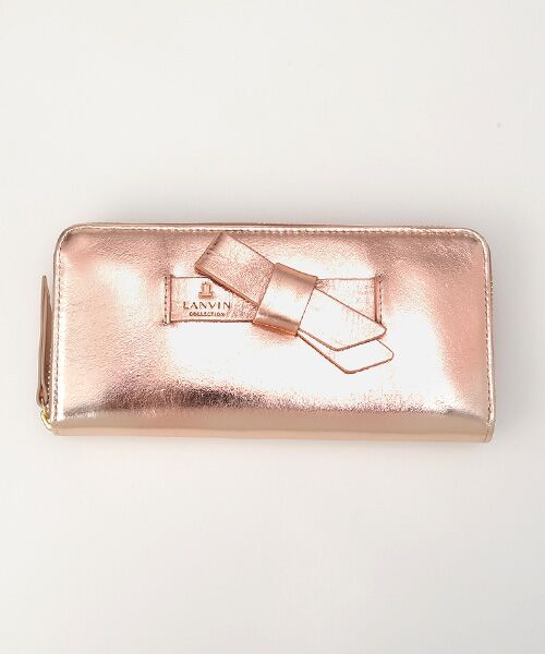 LANVIN COLLECTION(バッグ・財布小物)/ランバンコレクション(バッグ・サイフコモノ) 【ラペリリュクスパース】 ラウンドファスナー長財布 シャンパン F LANVIN COLLECTION(バッグ・財布小物)/ランバンコレクション(バッグ・サイフコモノ) 【ラペリリュクスパース】 ラウンドファスナー長財布 シャンパン F