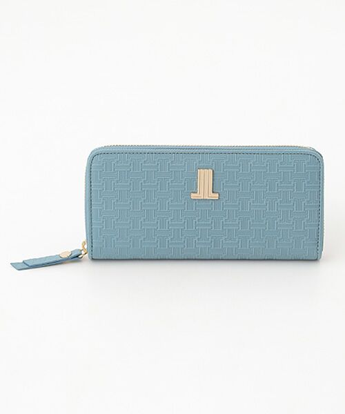 LANVIN COLLECTION(バッグ・財布小物)/ランバンコレクション(バッグ・サイフコモノ) 【スイートパース】 ラウンドファスナー長財布 ブルーグレー F LANVIN COLLECTION(バッグ・財布小物)/ランバンコレクション(バッグ・サイフコモノ) 【スイートパース】 ラウンドファスナー長財布 ブルーグレー F