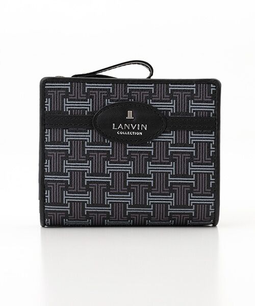 LANVIN COLLECTION(バッグ・財布小物) / ランバンコレクション(バッグ・サイフコモノ) 財布・コインケース・マネークリップ | 【フェリアクルールパース】外Lファスナー二つ折り財布（ブラック）