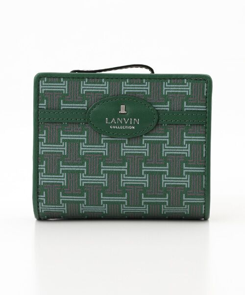 LANVIN COLLECTION(バッグ・財布小物) / ランバンコレクション(バッグ・サイフコモノ) 財布・コインケース・マネークリップ | 【フェリアクルールパース】外Lファスナー二つ折り財布（グリーン）