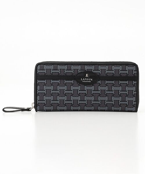 LANVIN COLLECTION(バッグ・財布小物) / ランバンコレクション(バッグ・サイフコモノ) 財布・コインケース・マネークリップ | 【フェリアクルールパース】ラウンドファスナー長財布 （ブラック）