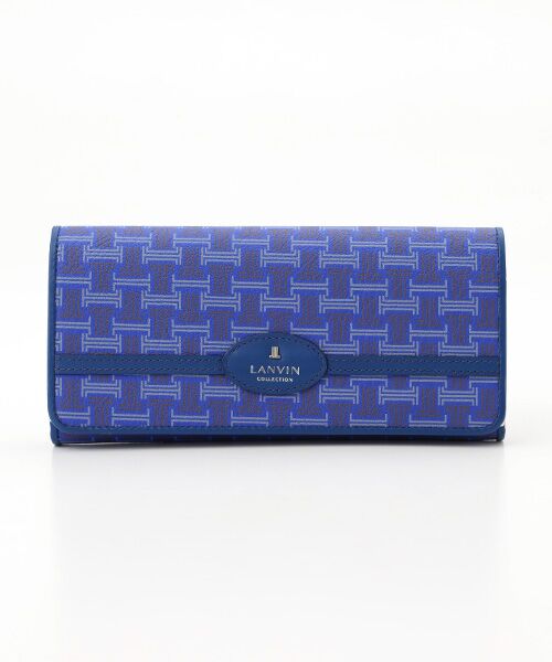 LANVIN COLLECTION(バッグ・財布小物) / ランバンコレクション(バッグ・サイフコモノ) 財布・コインケース・マネークリップ | 【フェリアクルールパース】 かぶせ式長財布（ブルー）