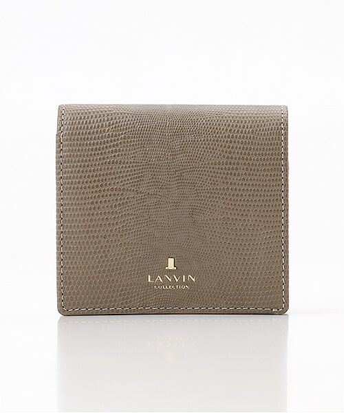 LANVIN COLLECTION(バッグ・財布小物) / ランバンコレクション(バッグ・サイフコモノ) 財布・コインケース・マネークリップ | 【レザールパース】二つ折りBOX財布（グレージュ）