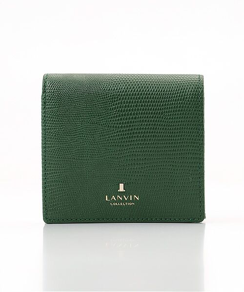 LANVIN COLLECTION(バッグ・財布小物) / ランバンコレクション(バッグ・サイフコモノ) 財布・コインケース・マネークリップ | 【レザールパース】二つ折りBOX財布（グリーン）