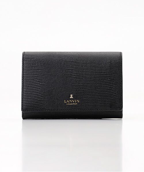 LANVIN COLLECTION(バッグ・財布小物) / ランバンコレクション(バッグ・サイフコモノ) 財布・コインケース・マネークリップ | 【レザールパース】二つ折り財布（ブラック）