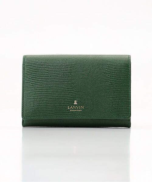LANVIN COLLECTION(バッグ・財布小物) / ランバンコレクション(バッグ・サイフコモノ) 財布・コインケース・マネークリップ | 【レザールパース】二つ折り財布（グリーン）