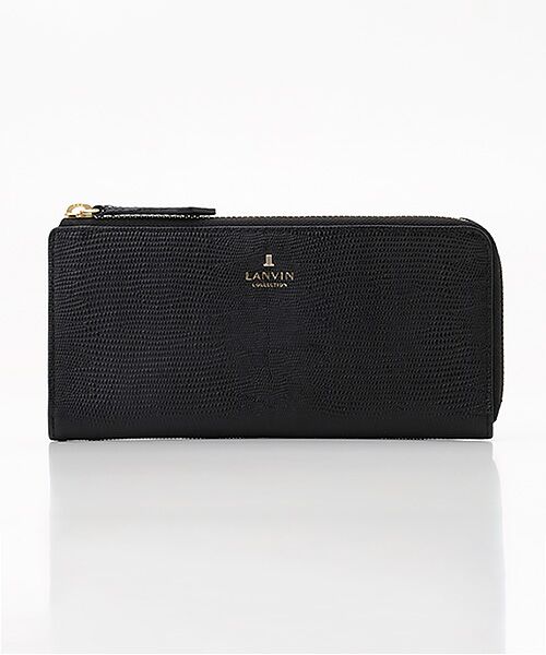 LANVIN COLLECTION(バッグ・財布小物) / ランバンコレクション(バッグ・サイフコモノ) 財布・コインケース・マネークリップ | 【レザールパース】 L字ファスナー長財布 （ブラック）