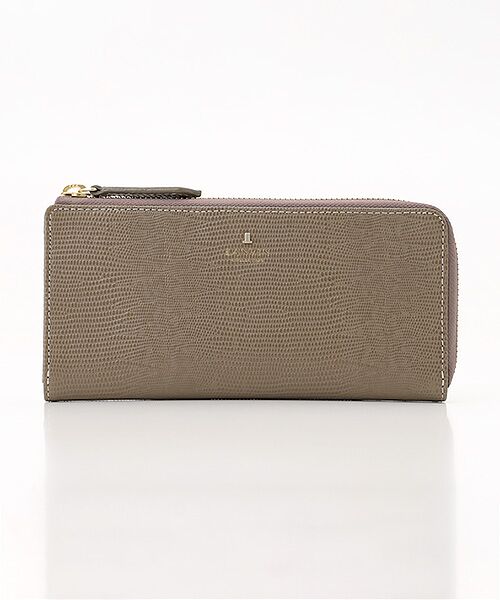 LANVIN COLLECTION(バッグ・財布小物) / ランバンコレクション(バッグ・サイフコモノ) 財布・コインケース・マネークリップ | 【レザールパース】 L字ファスナー長財布 （グレージュ）