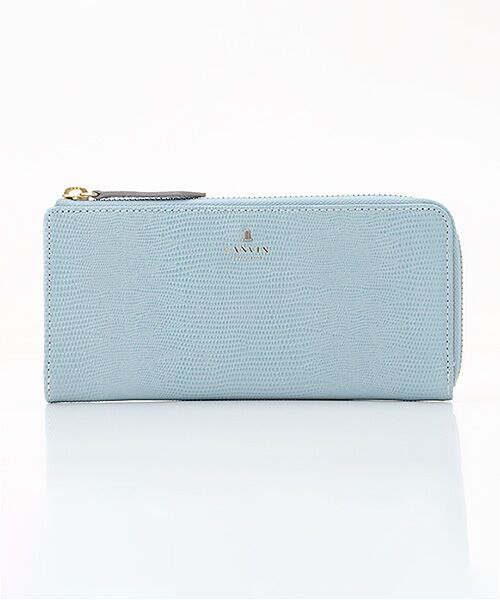 LANVIN COLLECTION(バッグ・財布小物) / ランバンコレクション(バッグ・サイフコモノ) 財布・コインケース・マネークリップ | 【レザールパース】 L字ファスナー長財布 （スカイブルー）