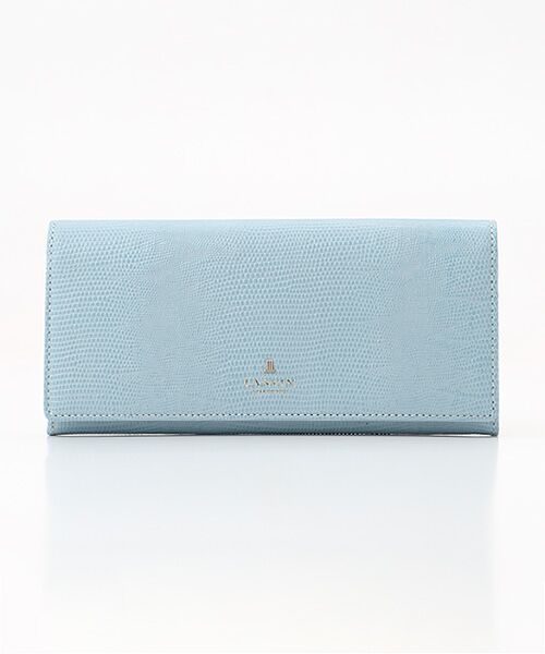 LANVIN COLLECTION(バッグ・財布小物) / ランバンコレクション(バッグ・サイフコモノ) 財布・コインケース・マネークリップ | 【レザールパース】  かぶせ式薄型長財布（スカイブルー）