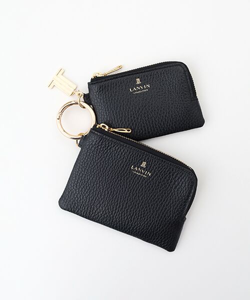 LANVIN COLLECTION(バッグ・財布小物) / ランバンコレクション(バッグ・サイフコモノ) ポーチ | 【ミミグッズ】フラットポーチM ＆ フラットポーチS （ブラック）