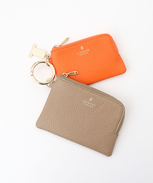 LANVIN COLLECTION(バッグ・財布小物) / ランバンコレクション(バッグ・サイフコモノ) ポーチ | 【ミミグッズ】フラットポーチM ＆ フラットポーチS （キャメル）