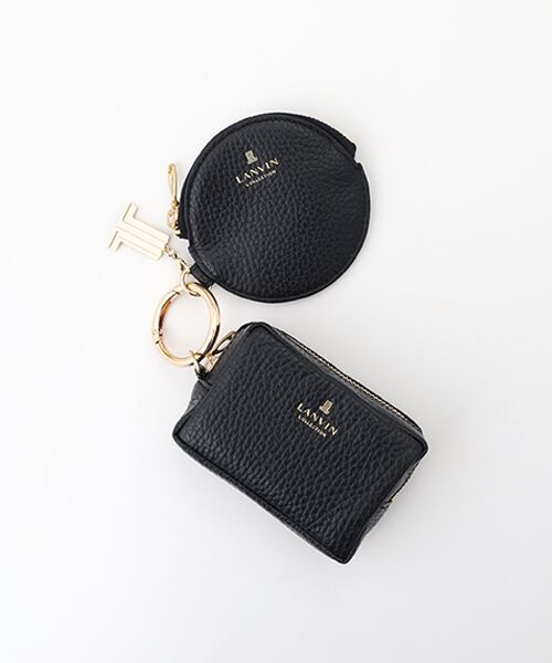 LANVIN COLLECTION(バッグ・財布小物) / ランバンコレクション(バッグ・サイフコモノ) ポーチ | 【ミミグッズ】スクエアポーチ ＆ ラウンドポーチ（ブラック）