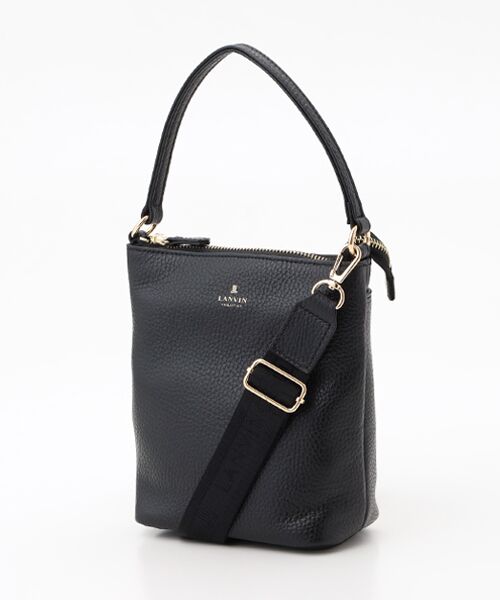 LANVIN COLLECTION(バッグ・財布小物) / ランバンコレクション(バッグ・サイフコモノ) ショルダーバッグ | 【ミミグッズ】バケツ型ポシェット（ブラック）