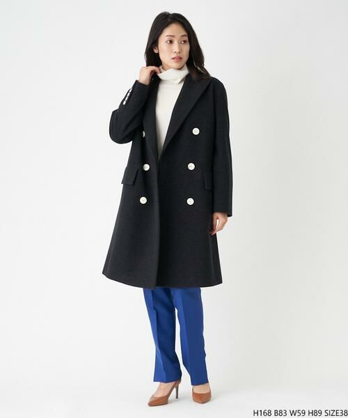 LANVIN COLLECTION / ランバン コレクション その他アウター | ダブルブレストコート | 詳細11