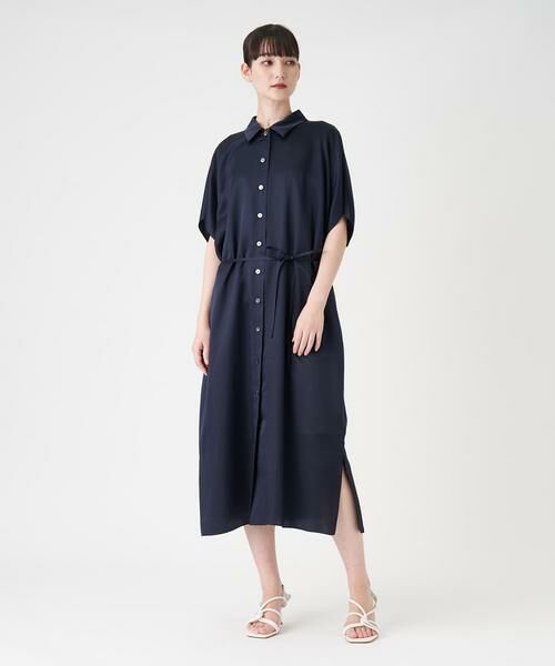 セール】 シルクキュプラサテンワンピース （ミニ丈・ひざ丈ワンピース）｜LANVIN COLLECTION / ランバン コレクション  ファッション通販 タカシマヤファッションスクエア