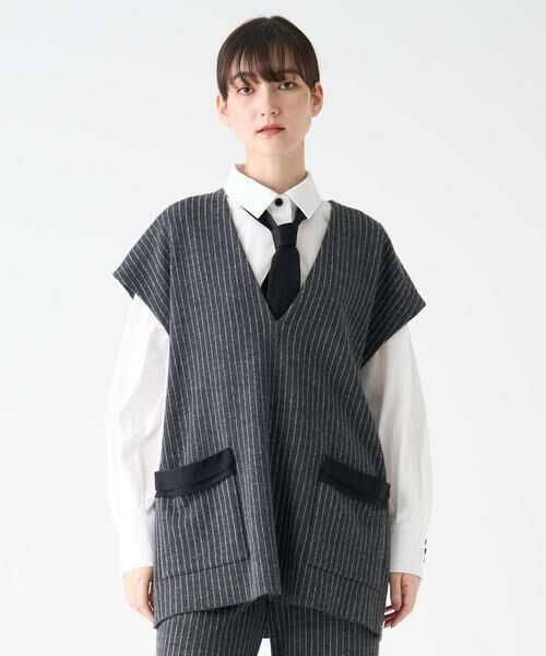 LANVIN COLLECTION / ランバン コレクション ベスト | ミラノリブニットベスト | 詳細12