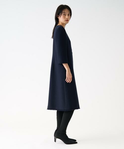 LANVIN COLLECTION / ランバン コレクション ミニ丈・ひざ丈ワンピース | ファンシーツィードワンピース | 詳細14