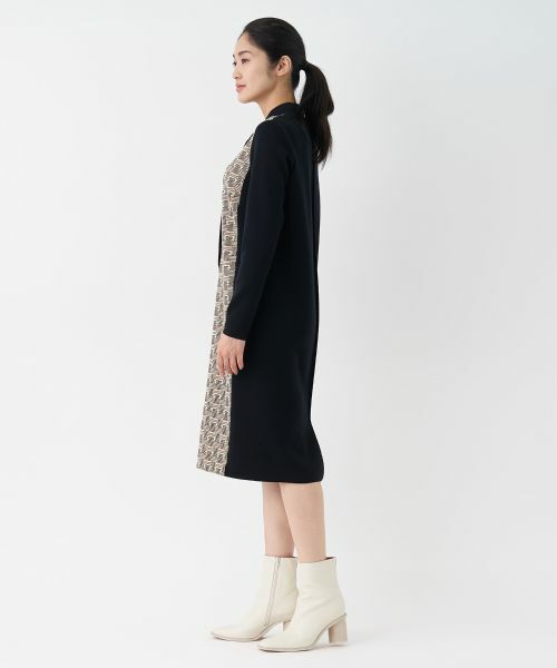 LANVIN COLLECTION / ランバン コレクション ドレス | ロゴジャカードワンピース | 詳細2