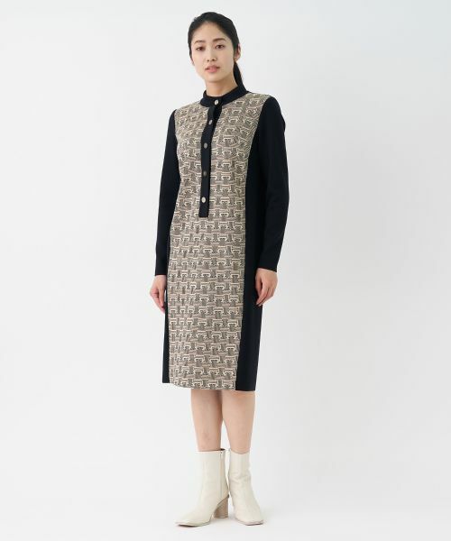 LANVIN COLLECTION / ランバン コレクション ドレス | ロゴジャカードワンピース | 詳細5