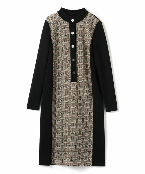 LANVIN COLLECTION / ランバン コレクション ドレス | ロゴジャカードワンピース(ブラウンその他)