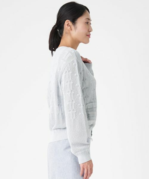 LANVIN COLLECTION / ランバン コレクション ニット・セーター | ロゴメッシュカーディガン | 詳細10