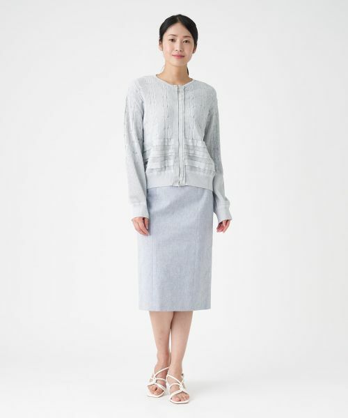 LANVIN COLLECTION / ランバン コレクション ニット・セーター | ロゴメッシュカーディガン | 詳細13