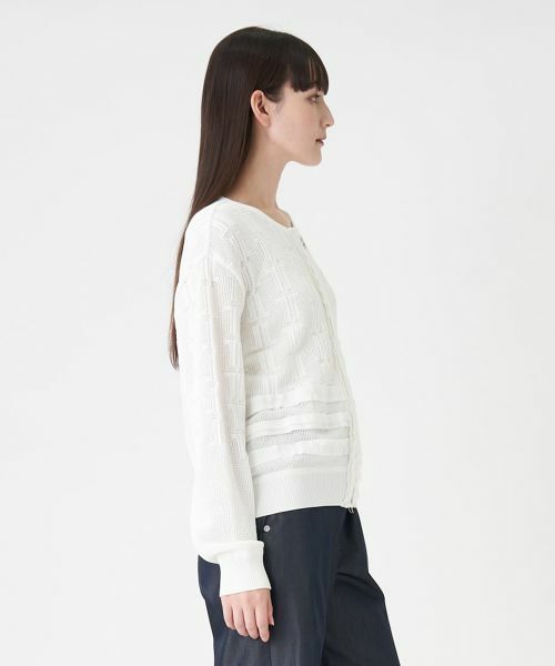 LANVIN COLLECTION / ランバン コレクション ニット・セーター | ロゴメッシュカーディガン | 詳細18